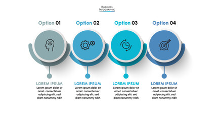 Wall Mural - business data visualization. timeline infographic icons designed for abstract background template mi