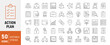 © ARIF MIFTAHUL ANWAR - Action plan editable stroke outline icons set. Strategy, tasks, goal, action, planning and analysis. Vector Illustration