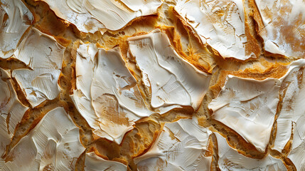 Wall Mural - stylized handpaint bread surface texture top view macro