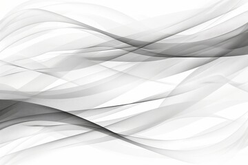 Wall Mural - Abstract Black And White Wavy Background, Elegant Flowing Lines, Dynamic And Graceful Design