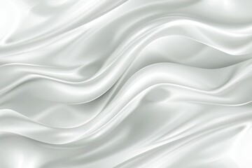 Abstract White Satin Fabric Texture Background, Smooth Elegant Silk or Wavy Cloth Material