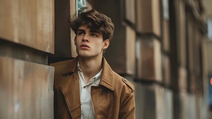 Handsome young man dressed in casual clothing. 