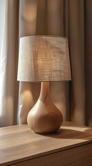 Wall Mural - Table lamp decoration in empty room