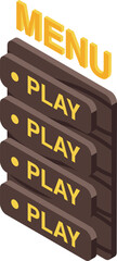 Poster - Arcade game menu is displaying multiple play buttons for the player to choose from