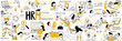 © jesadaphorn - Vector illustration doodle set of HRM concept or human resource management. Outline, thin line art, hand drawn sketch design, simple style, cute character.