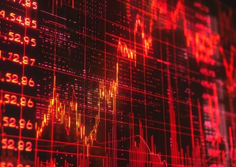 Poster - Financial Charts on Screen