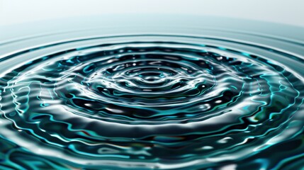 Close-up of water ripples creating concentric circles on a calm surface, illustrating harmony and tranquility in nature.