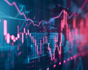 Poster - Financial Charts on a Digital Screen