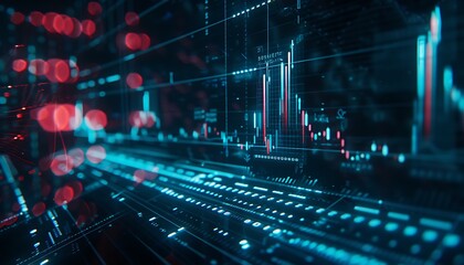 Leinwandbilder - Abstract Digital Data Visualization