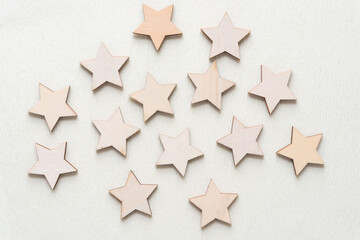 Wall Mural - wooden stars on paper