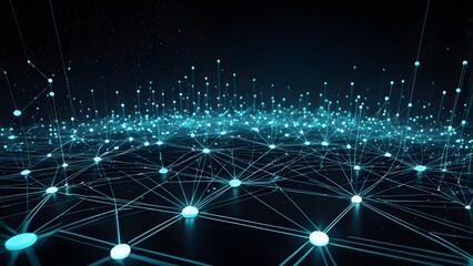A computer generated image of a network of dots