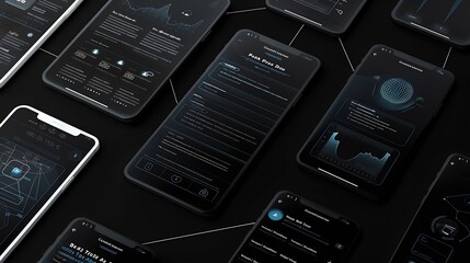 Poster - UX UI design process for modish mobile application and website  Creative prototype of wireframe for professional app developer : Generative AI