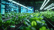 © 沈军 贡 - A high-tech farm with plants growing in an indoor tin