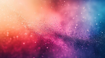 Sticker - Abstract background with a gradient of pink, orange, and blue with sparkling white lights.