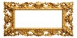 © Working Moments - Ornate Gold Frame, isolated on white background, baroque, vintage, art ,decor, frame