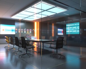 Aufkleber - Modern Glass-Walled Conference Room