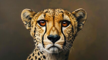 Wall Mural - portrait of a leopard