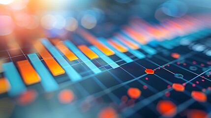 Aufkleber - Abstract Data Visualization with Bar Graph