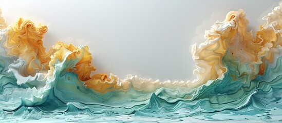 Wall Mural - Abstract Paper Wave Art