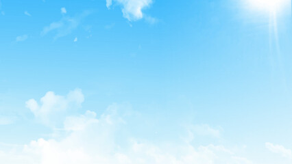 Wall Mural - sky nature landscape background. summer blue sky cloud gradient light white background.