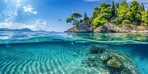 Poster - Above and Below: A Coastal Paradise