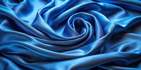 Wall Mural - Smooth and elegant pure silk fabric in luxurious blue color background, silk, fabric, luxurious, blue, smooth