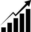 © Chathurika - Growing graph icon vector. Chart sign and symbol. diagram icon