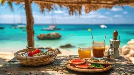 Canvas Print - cocktail on the beach