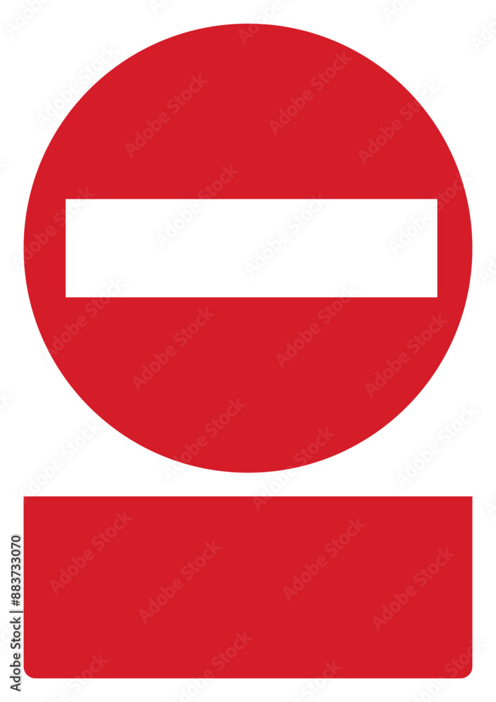 Do Not Allow In/sign ISO prohibition safety signs_do not enter your custom message here ...
