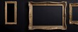 © Kumblack - Elegant vintage picture frame against a black background, ideal for art display or decor