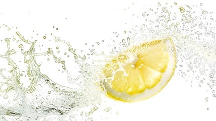 Sparkling Refreshment Capture a splash of sparkling water with lemon