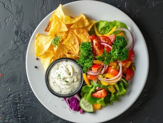 Wall Mural - salad with shrimps