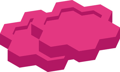 Wall Mural - Abstract background with pink hexagons creating a modern and futuristic design