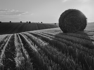 Poster - Hay Bales in Field