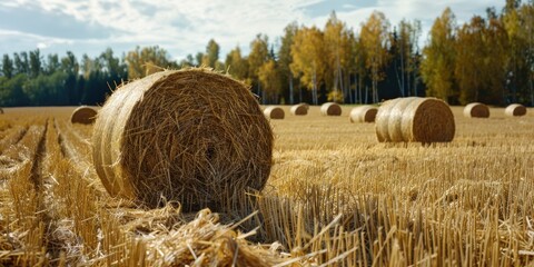 Sticker - Hay Bales in a Field