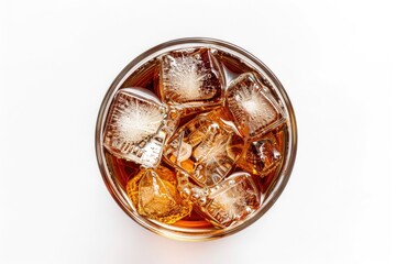 Poster - Glass with Ice Cubes on Table