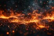 © Tuong - Flickering Flames: Abstract Black Background with Glittering Fire Embers, Sparks, and Particles
