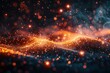 © Tuong - Flickering Flames: Abstract Black Background with Glittering Fire Embers, Sparks, and Particles