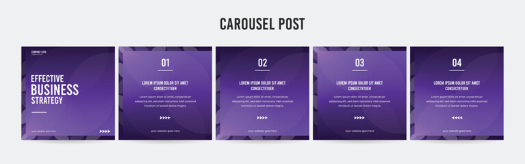 Wall Mural - stunning carousel post template, editable social media layout design, business instagram & linkedin 