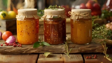 Poster - Artisanal condiments and sauces made from locallygrown produce perfect for adding a unique touch to any meal.