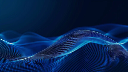 Abstract blue background with flowing lines for futuristic concept. Dynamic waves. Blue Colors Abstract Background. blue digital background.