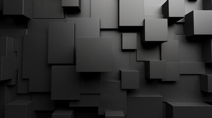 Wall Mural - abstract background with 3d rectangles modern wallpaper black blocks business background 