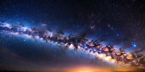 Sticker - Stunning image of the Milky Way galaxy and countless stars in the night sky, stars, Milky Way, galaxy, astronomy, space