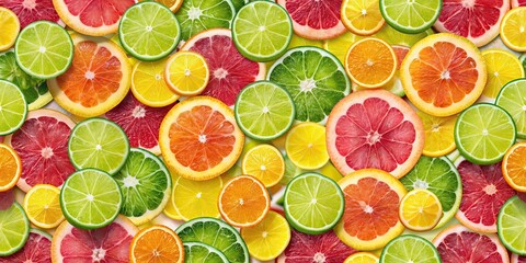 Sticker - A vibrant and colorful citrus pattern background, citrus, fruits, vibrant, colorful, tropical, background, texture, fresh, summer