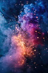 Wall Mural - Colorful Smoke Cloud Close Up