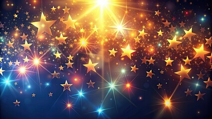 Wall Mural - abstract background with glowing stars , stars, abstract, background, night, sky, galaxy, astronomy,