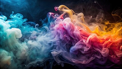 Sticker - Abstract artwork of gentle smoke drifts on canvas , serene, abstract, smoke, gentle, flowing, artistic, tranquil, artistic