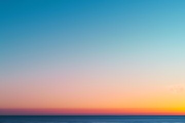 Wall Mural - A minimalist horizon line, subtle gradient sky, quiet and expansive, gentle transition from day to night. hd quality, natural look