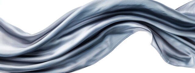  A painting of a gray and white wave on a white background