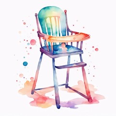 Watercolor High Chair.